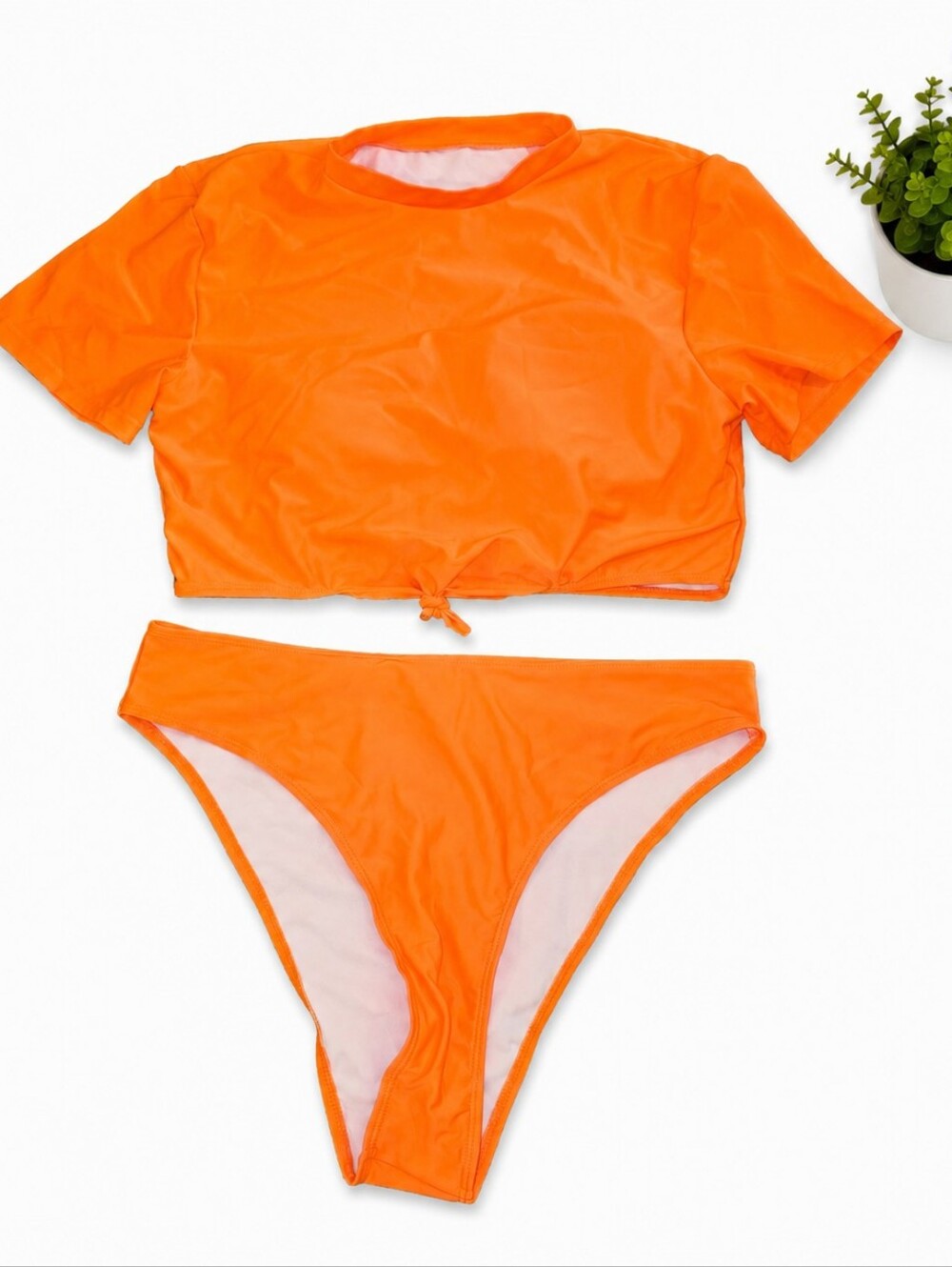 SHEIN Neon Orange Bikini Set